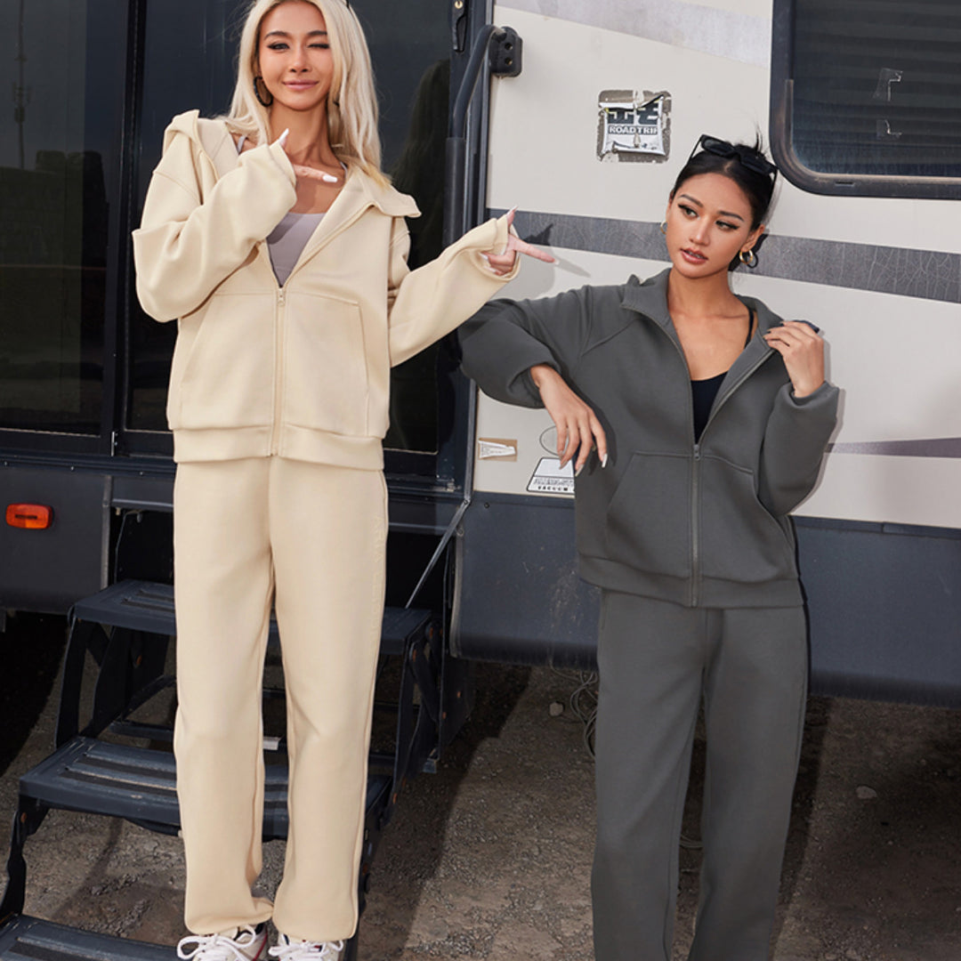 Damen Kapuzenjacke aus weichem Baumwollfleece im Oversize-Schnitt mit Kängurutaschen Shop Nory