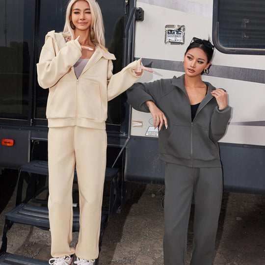 Damen Kapuzenjacke aus weichem Baumwollfleece im Oversize-Schnitt mit Kängurutaschen Shop Nory