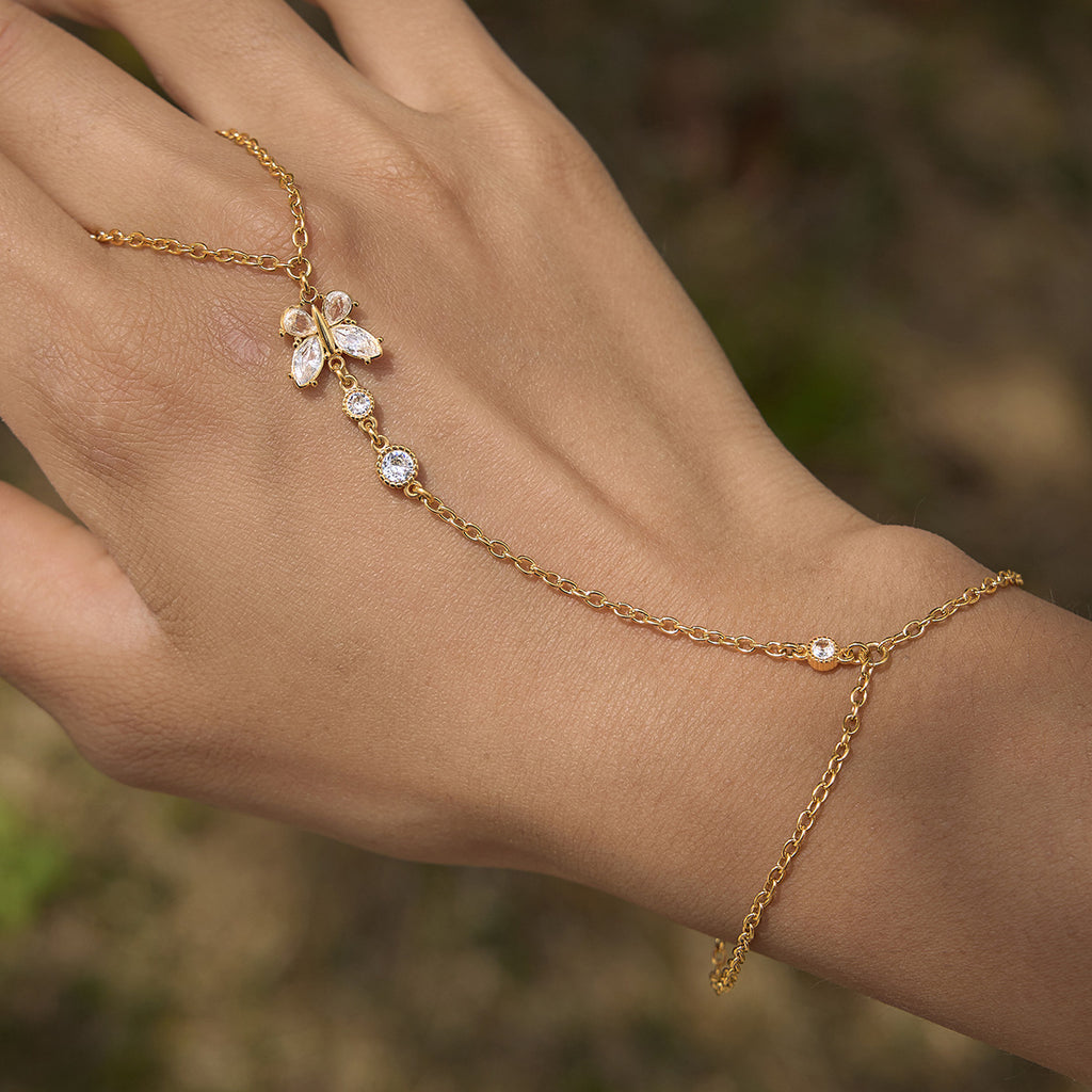Damen Armband mit funkelndem Blumendesign aus hypoallergenem Edelstahl Shop Nory
