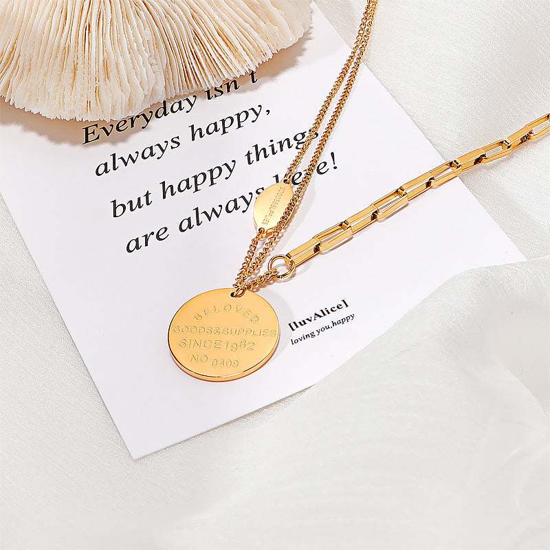 Damen Kette mit individuellem Medaillon und modernem Design Shop Nory