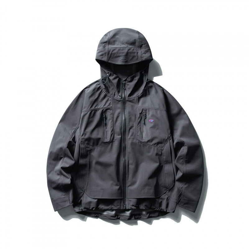 Unisex Leichte Softshell-Outdoorjacke mit verstellbarer Kapuze, wasserabweisender Membran und ergonomischen Brusttaschen Shop Nory