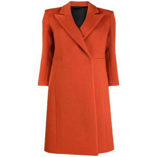 Damen Maxilanger Wollmix-Longcoat mit schlanker Nahtführung und verdeckten Eingrifftaschen Shop Nory