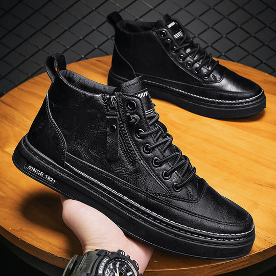 Herren Hochwertige Leder Sneakers