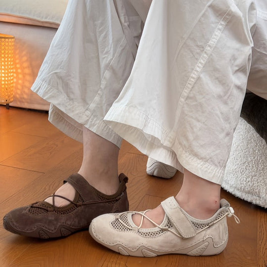 Damen Komfortable Freizeitschuhe mit atmungsaktivem Obermaterial und verspieltem Design Shopnory