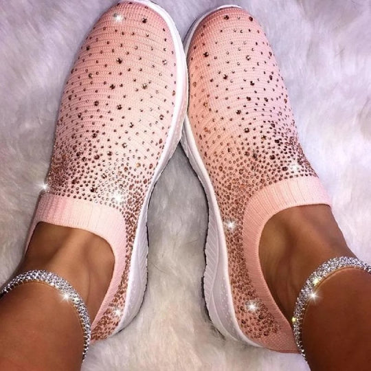 Damen Elastischer Strick‑Sneaker mit Schmucksteinbesatz Shop Nory