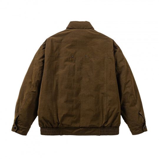 Herren Oversized Bomberjacke aus Veloursleder‑Optik mit hohem Stehkragen und elastischem Saum Shop Nory