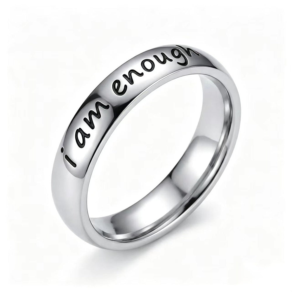 Damen Ring mit eingravierter Bestätigung und moderner Goldoberfläche Shop Nory