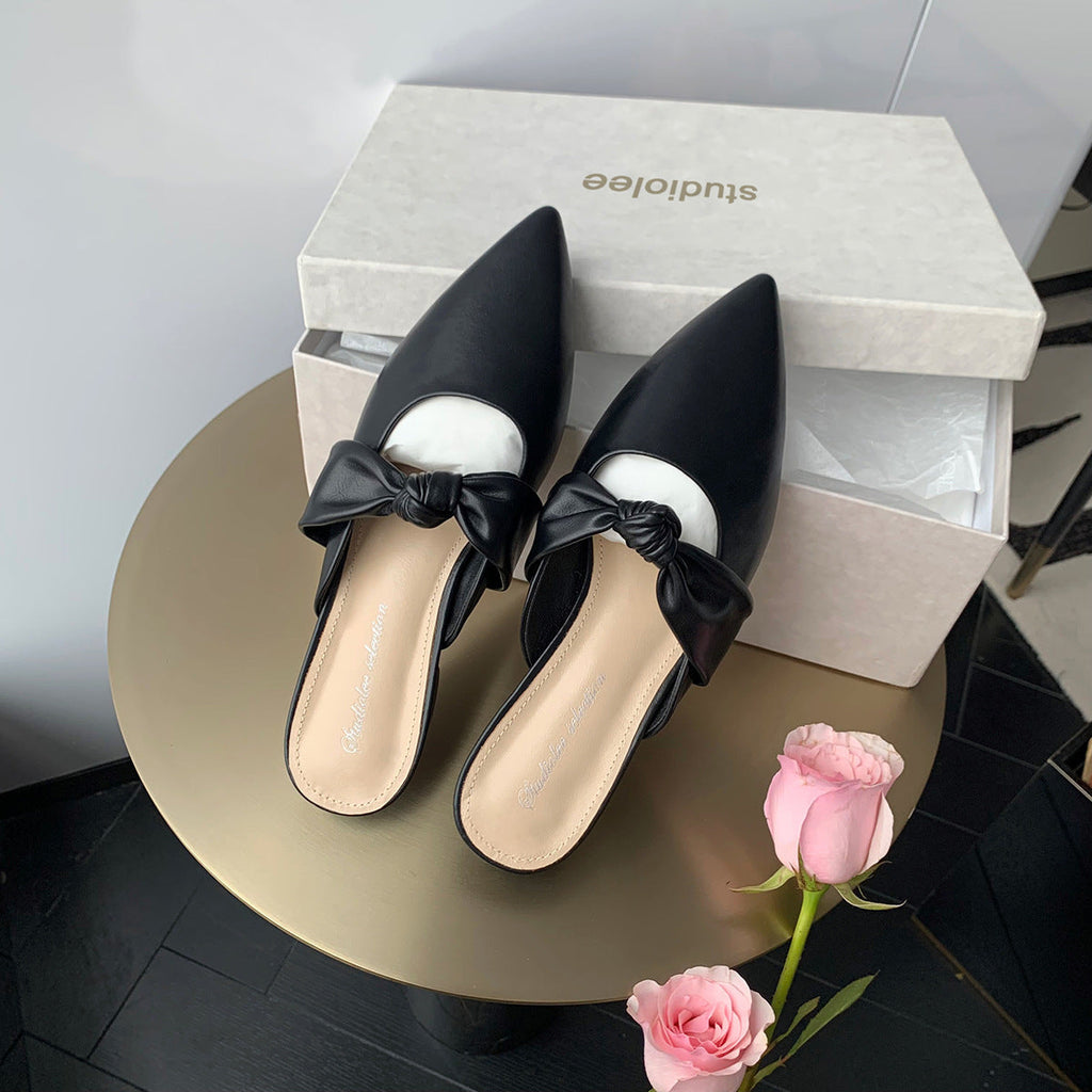Damen Mules mit elegantem Knotendesign