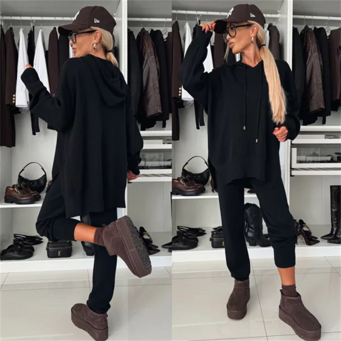 Damen oversized Kapuzenpullover und tapered Jogger Lounge-Set Shop Nory