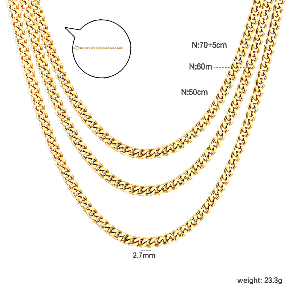 Damen Edelstahl Kette im klassischen Panzerdesign Shop Nory