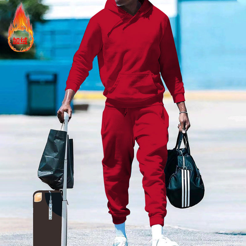 Herren lässiges Freizeit-Set mit Kapuzenpullover und Jogginghose