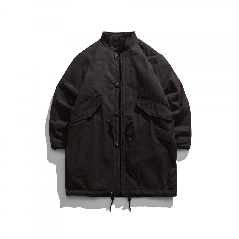 Herren Isolierende Parkajacke im Oversize‑Cut mit Sherpa‑Futter und Tunnelzugsaum Shop Nory