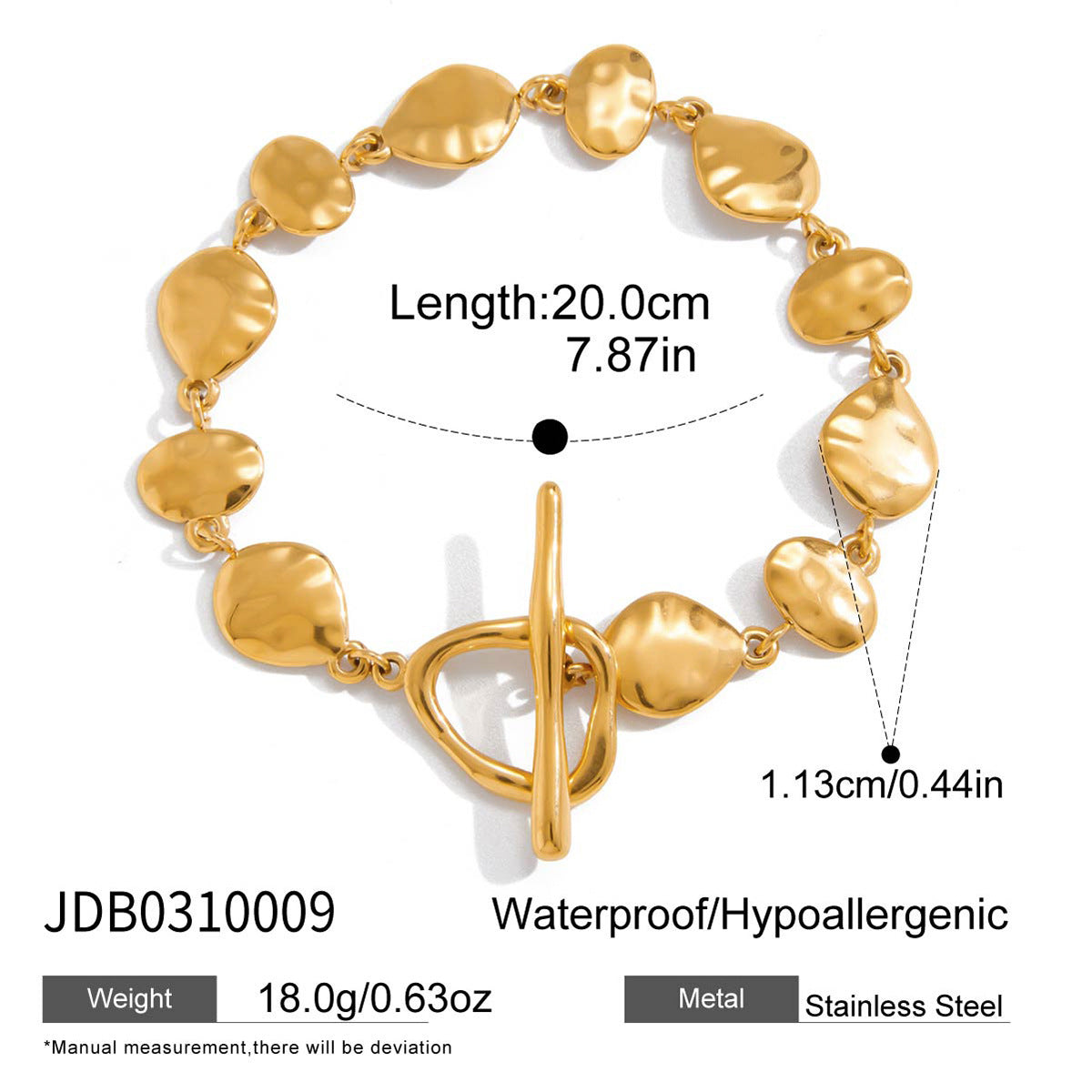 Damen Armband mit einzigartigem strukturiertem Design aus hypoallergenem Edelstahl Shop Nory