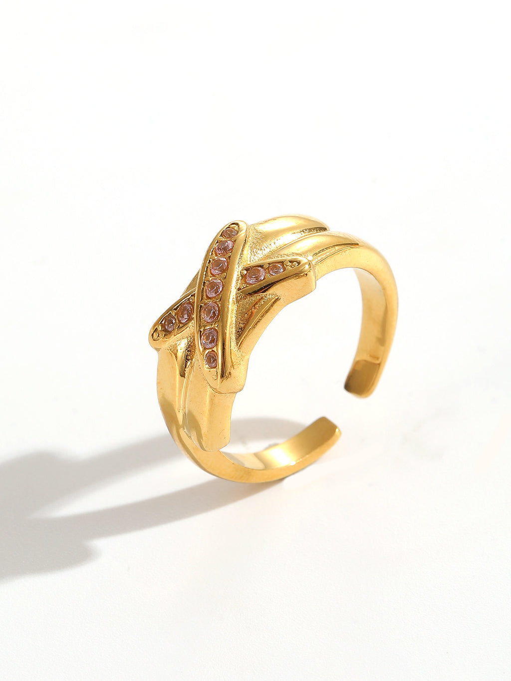 Damen Statement Ring mit funkelnden Zirkonia Shop Nory
