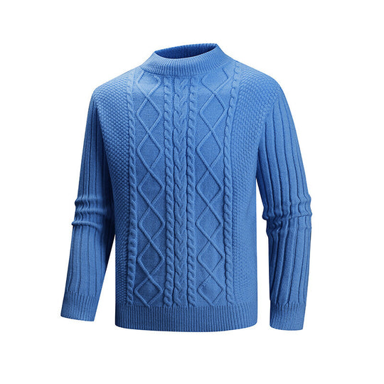 Herren Feinstrick-Rollkragenpullover mit Zopfmuster und gerippten Ärmeln Shop Nory