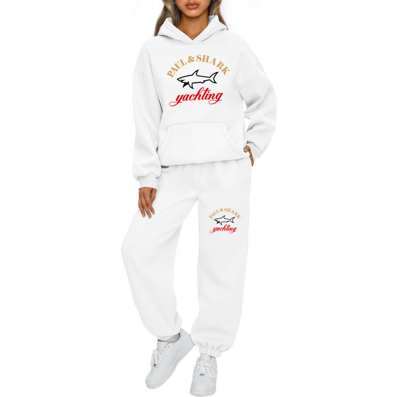 Damen oversized Hoodie und Jogginghose Set mit Kapuze Kängurutasche und gerippten Bündchen Shop Nory