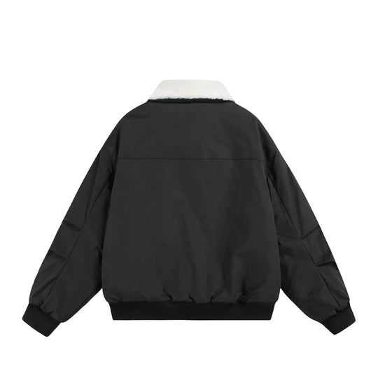 Herren Boxy Bomberjacke mit Teddykragen und geripptem Saum Shop Nory