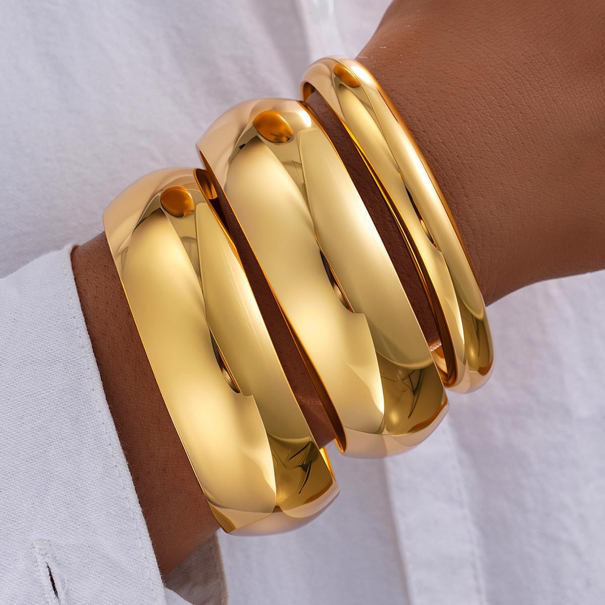 Damen Armreif-Set aus hochglänzendem Edelstahl Shop Nory