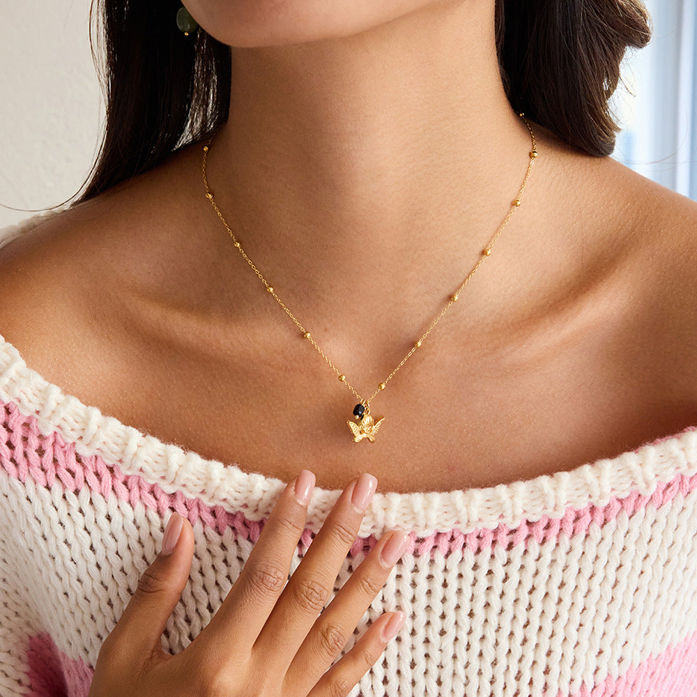 Damen Edelstahl Halskette mit verstellbarem Design Shop Nory
