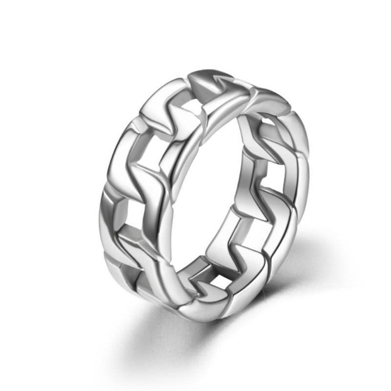 Damen Designerring mit innovativem Kettenmuster Shop Nory
