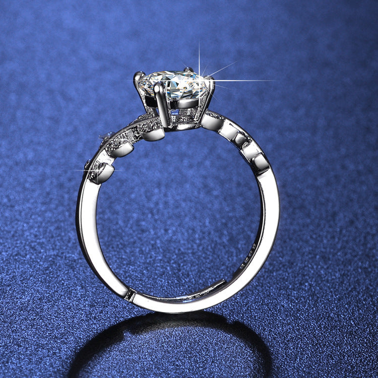 Damenring mit floralem Design und funkelndem Zirkonia Shop Nory