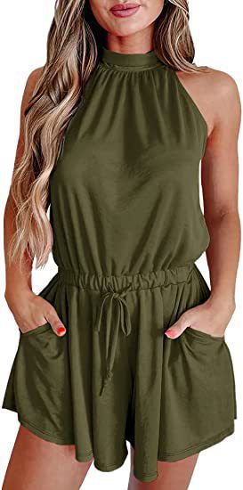 Damen Jumpsuit mit hohem Kragen und tailliertem Schnitt