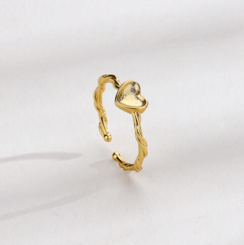 Damen Offener Ring mit geschwungenem Herzdesign Shop Nory
