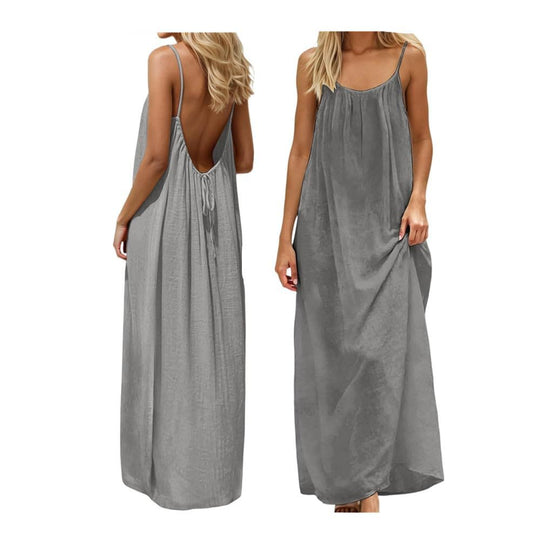 Damen Maxikleid mit tiefem Rücken