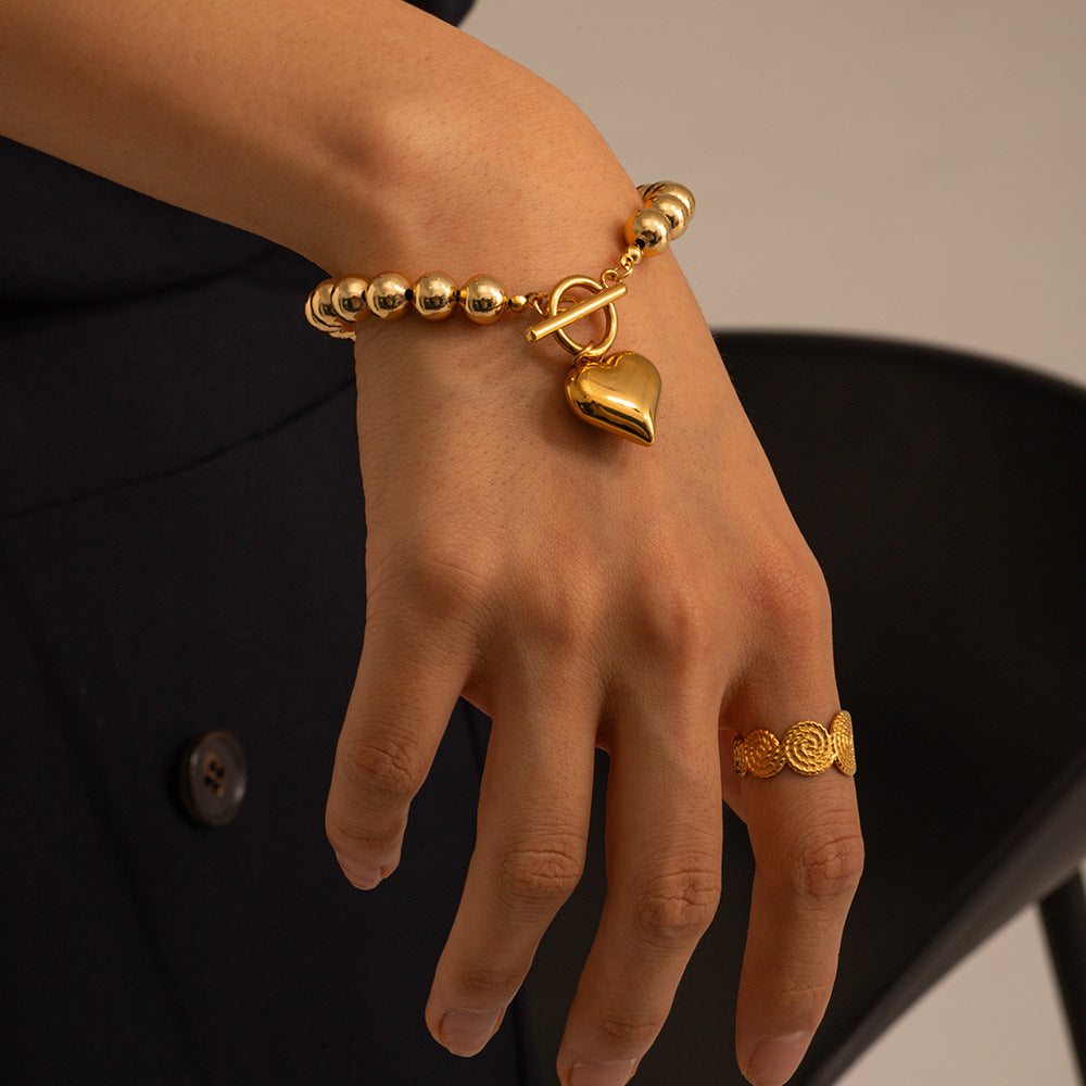 Damen Halskette mit hochwertigem herzförmigem Anhänger und geflochtenem Lederband Shop Nory