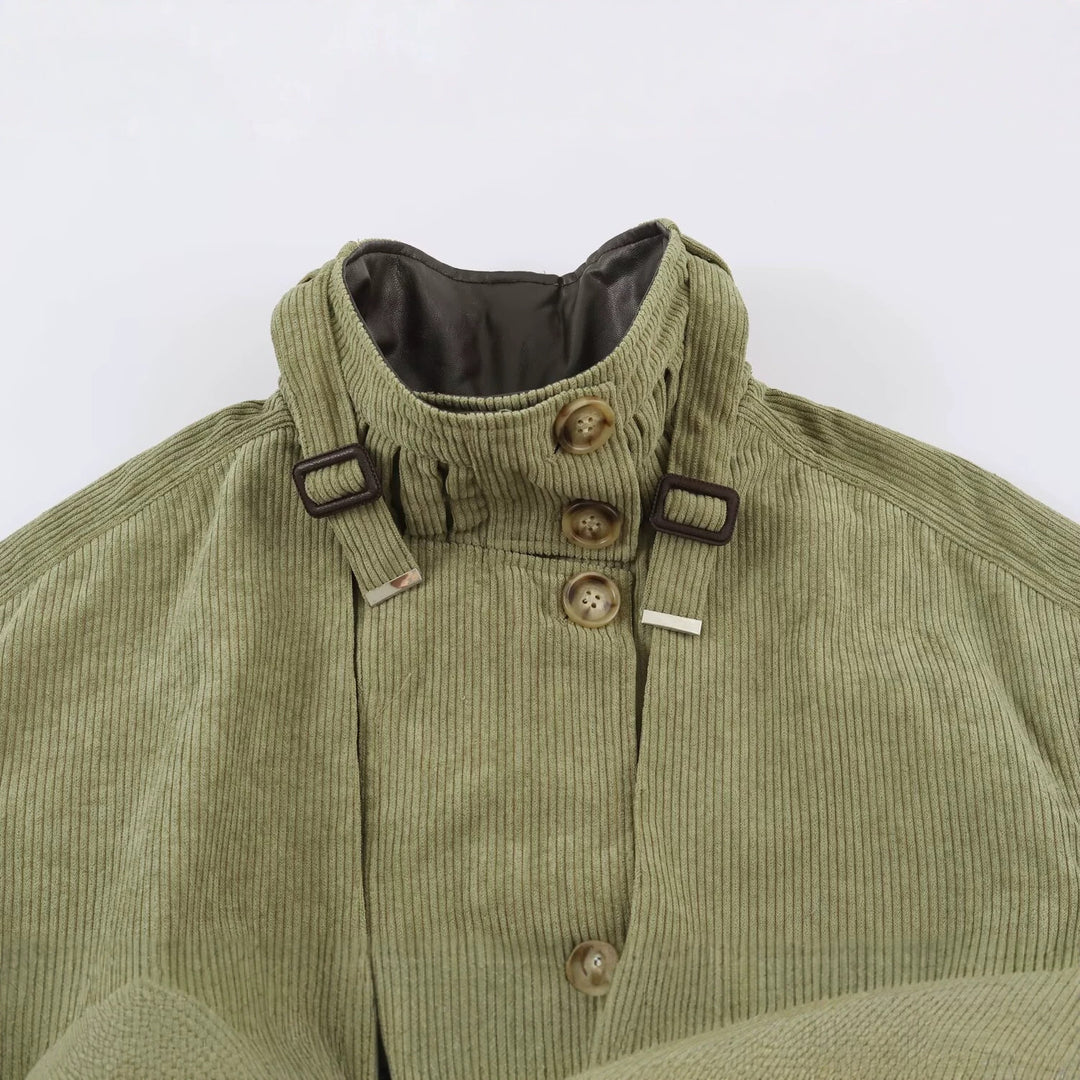 Damen Kord-Fieldjacke mit Taillengürtel und Stehkragen Shop Nory