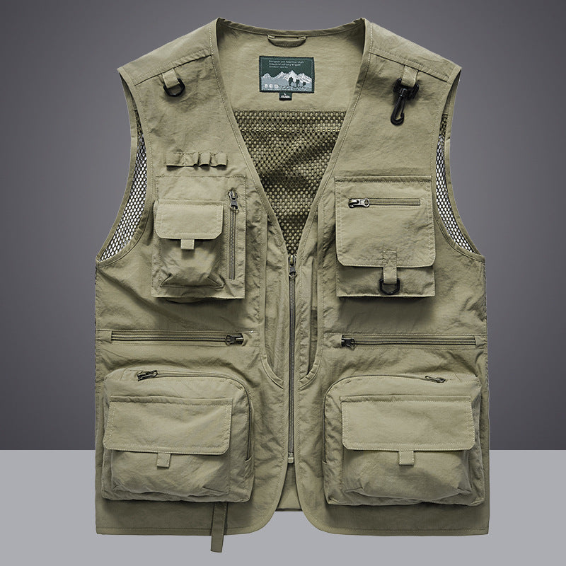 Herren Multifunktionale Angler- und Utilityweste mit Mesh‑Einsätzen und Multifachtaschen Shop Nory