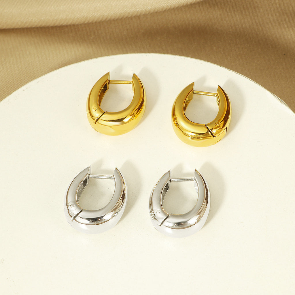 Damen Skulpturale Gold Creolen Shop Nory