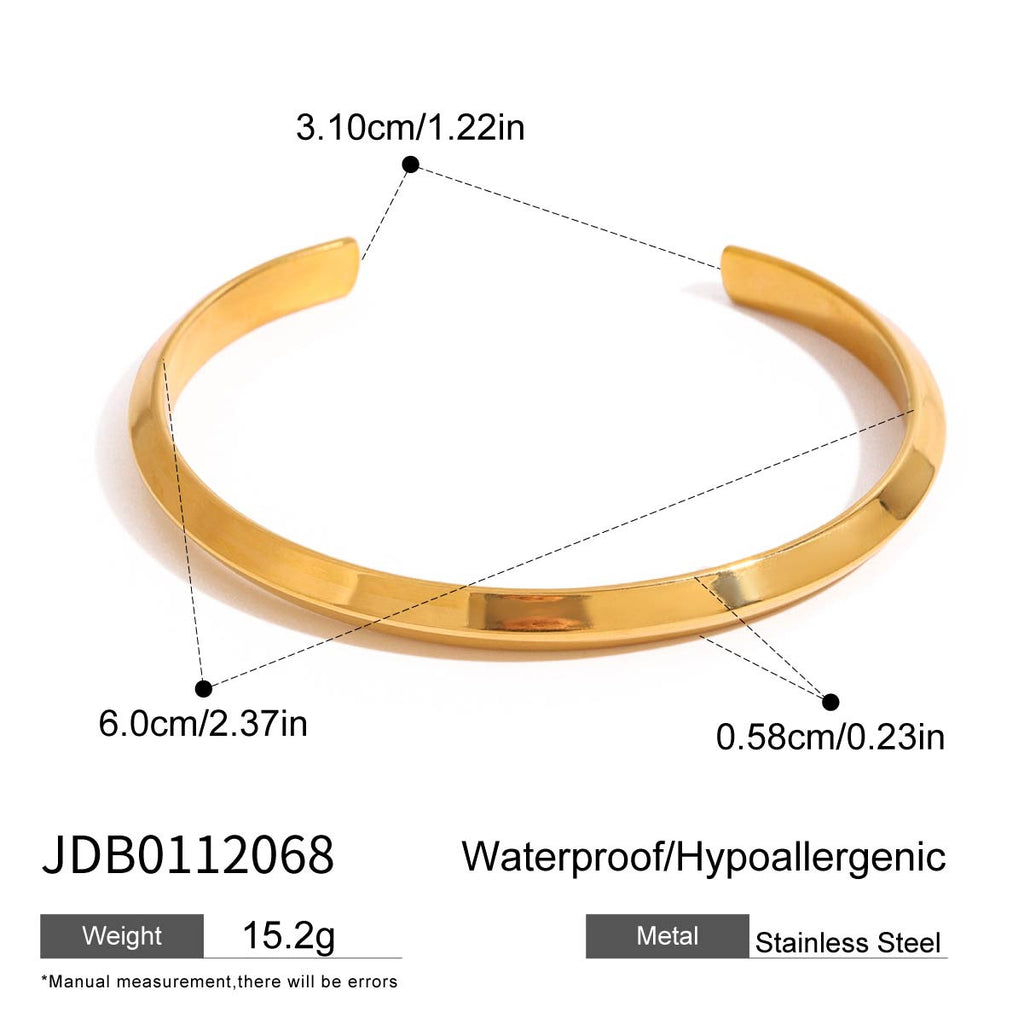 Damen Offenes Armband aus hypoallergenem Edelstahl mit elegantem Design Shop Nory
