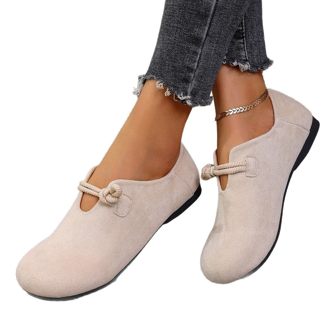 Damen bequeme und elegante Slipper mit modischen Schnürdetails