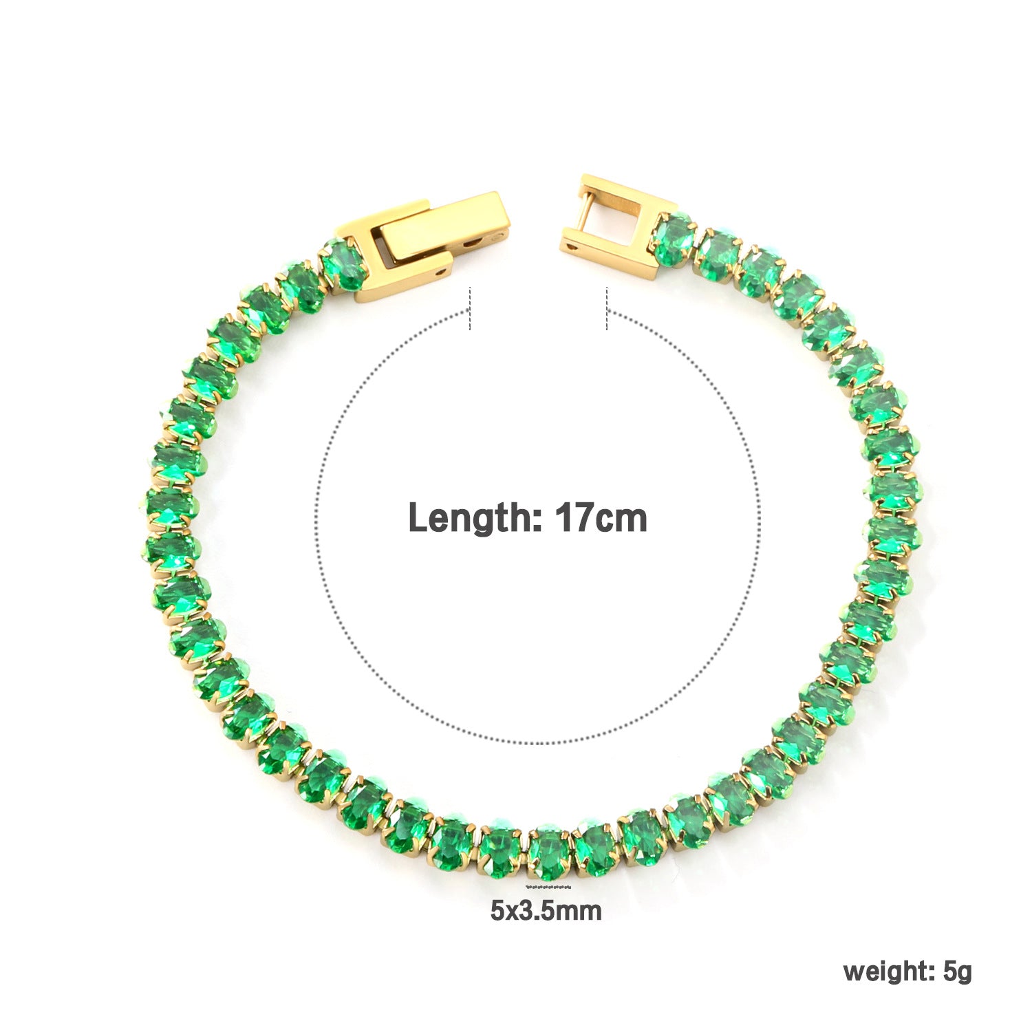 Damen Armband mit funkelnden Zirkonia und eleganter Goldbeschichtung Shop Nory