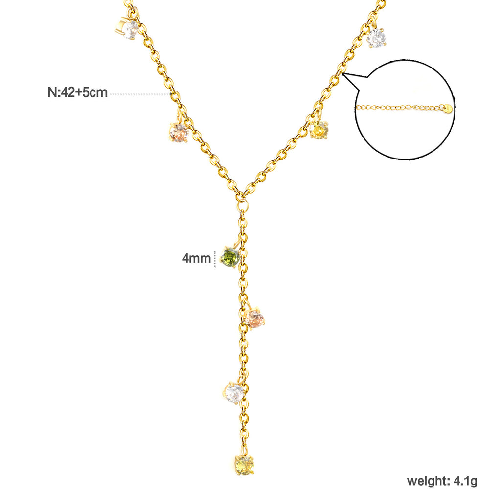 Damen Halskette mit funkelndem Kreuz-Anhänger und eleganter Gliederkette Shop Nory