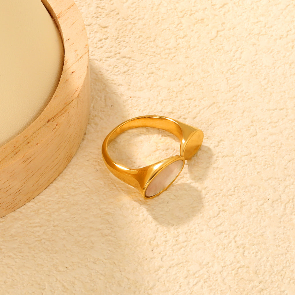 Damen modischer Ring mit verstellbarem Design und elegantem Perlenakzent Shop Nory