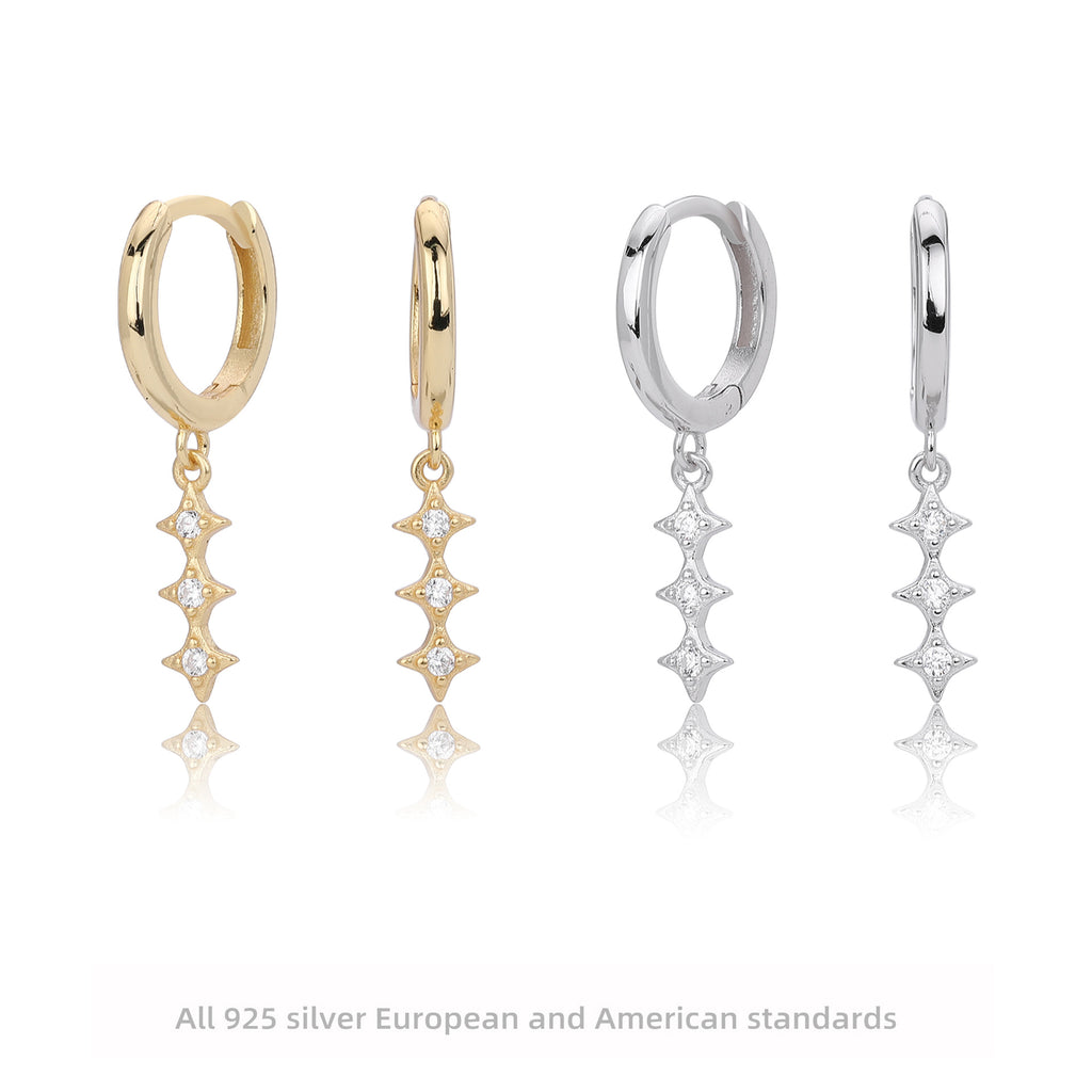 Damen Ohrhänger mit Zirkon-Anhängern aus hochwertigem 925 Sterlingsilber Shop Nory