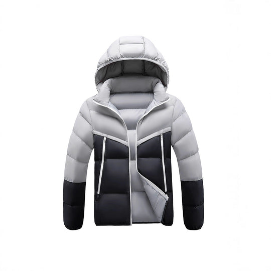Herren Leichte Steppjacke mit Kapuze und zweifarbiger Blockoptik Shop Nory