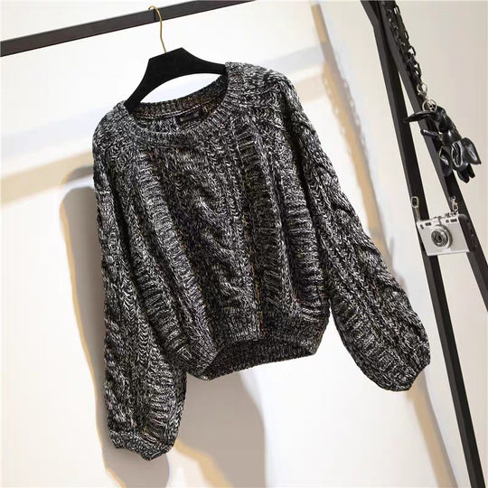 Damen Gemusterter Chunky Pullover Shop Nory