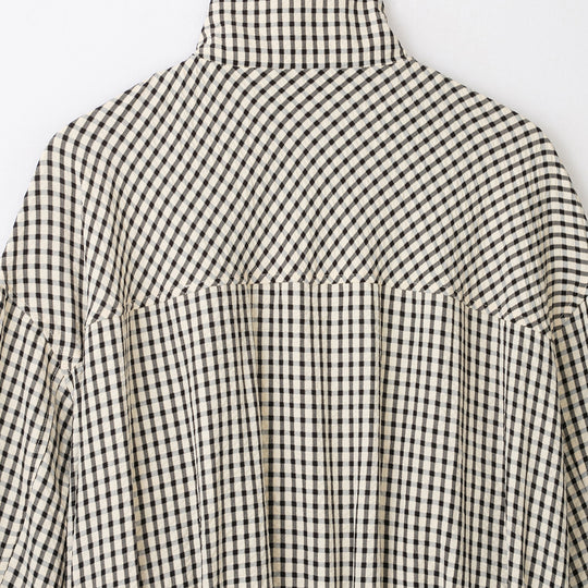 Damen Karo-Overshirt mit Stehkragen und kastiger Cropped-Silhouette Shop Nory