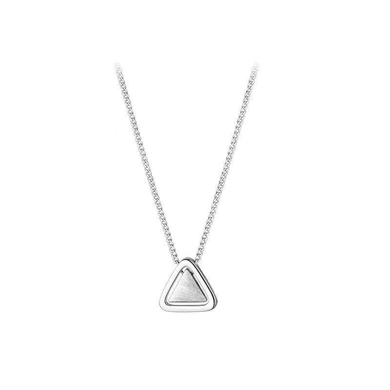 Damen minimalistischer Anhänger aus Sterling Silber mit dreieckigem Design Shop Nory