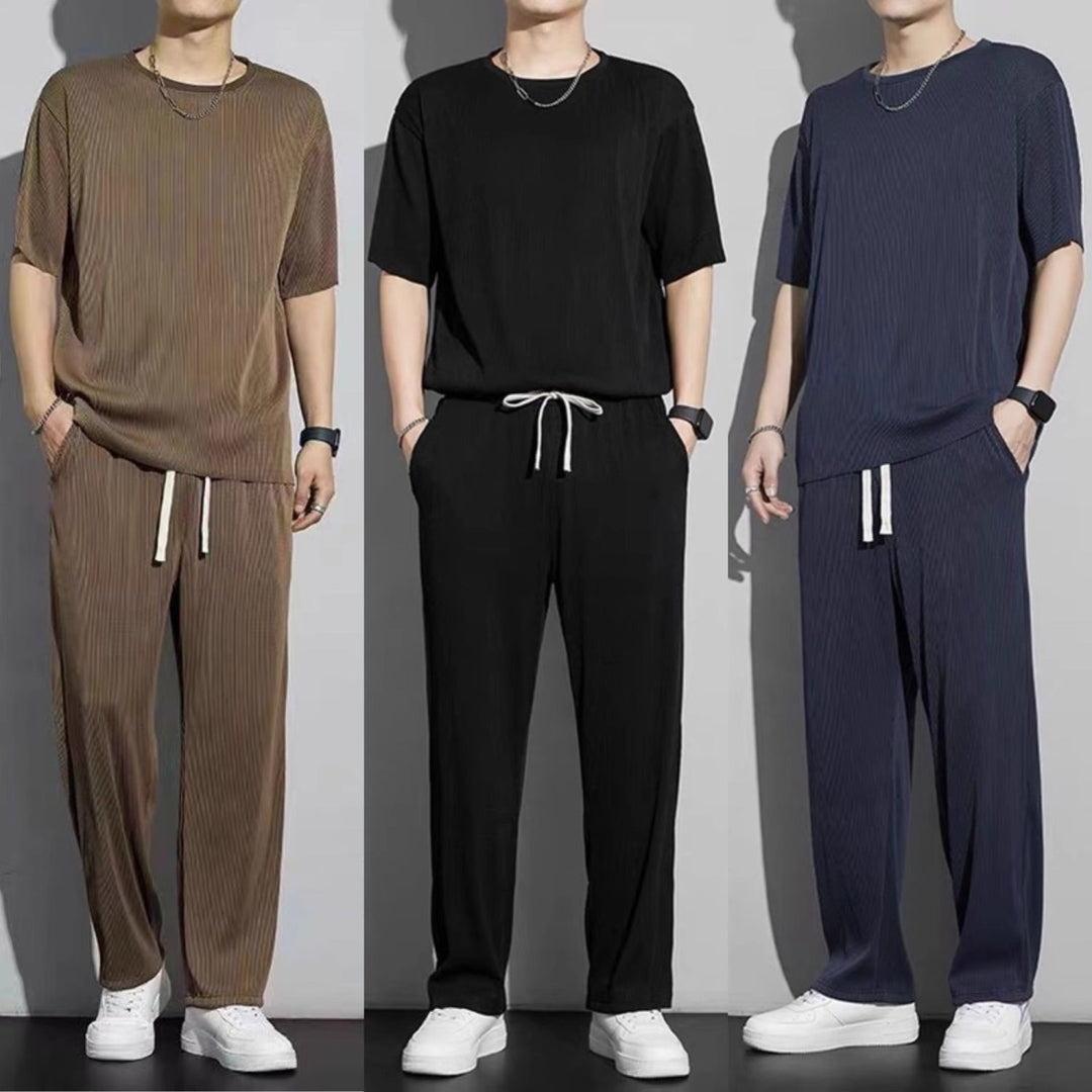 Herren Bequeme Freizeithose mit trendiger Streifenstruktur Shop Nory