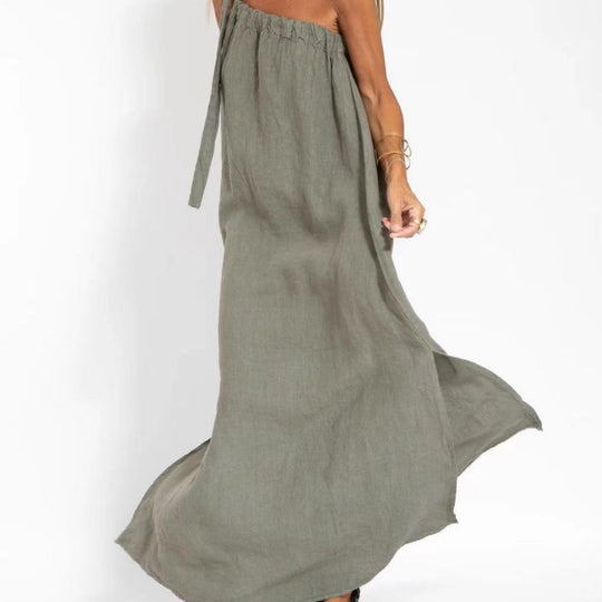 Damen Maxikleid mit asymmetrischem Träger Shopnory