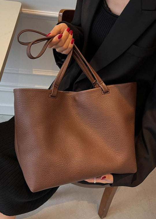 Geräumige Damen Schultertasche Aus Weichem Leder