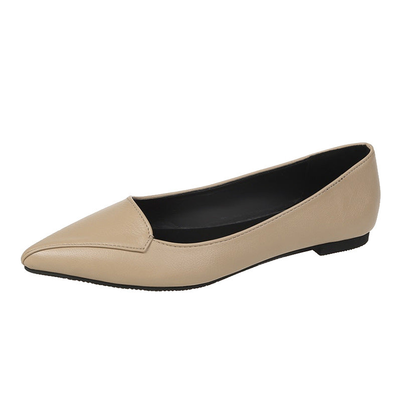 Damen spitze Ballerinas aus hochwertigem Leder