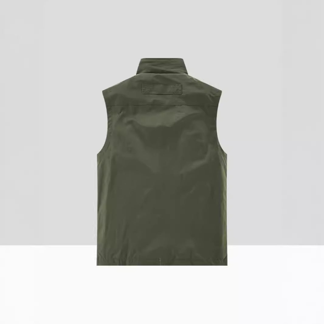 Herren Leichte multifunktionale Outdoor-Utility‑Weste mit Mesh‑Futter und mehreren Reißverschlusstaschen Shop Nory