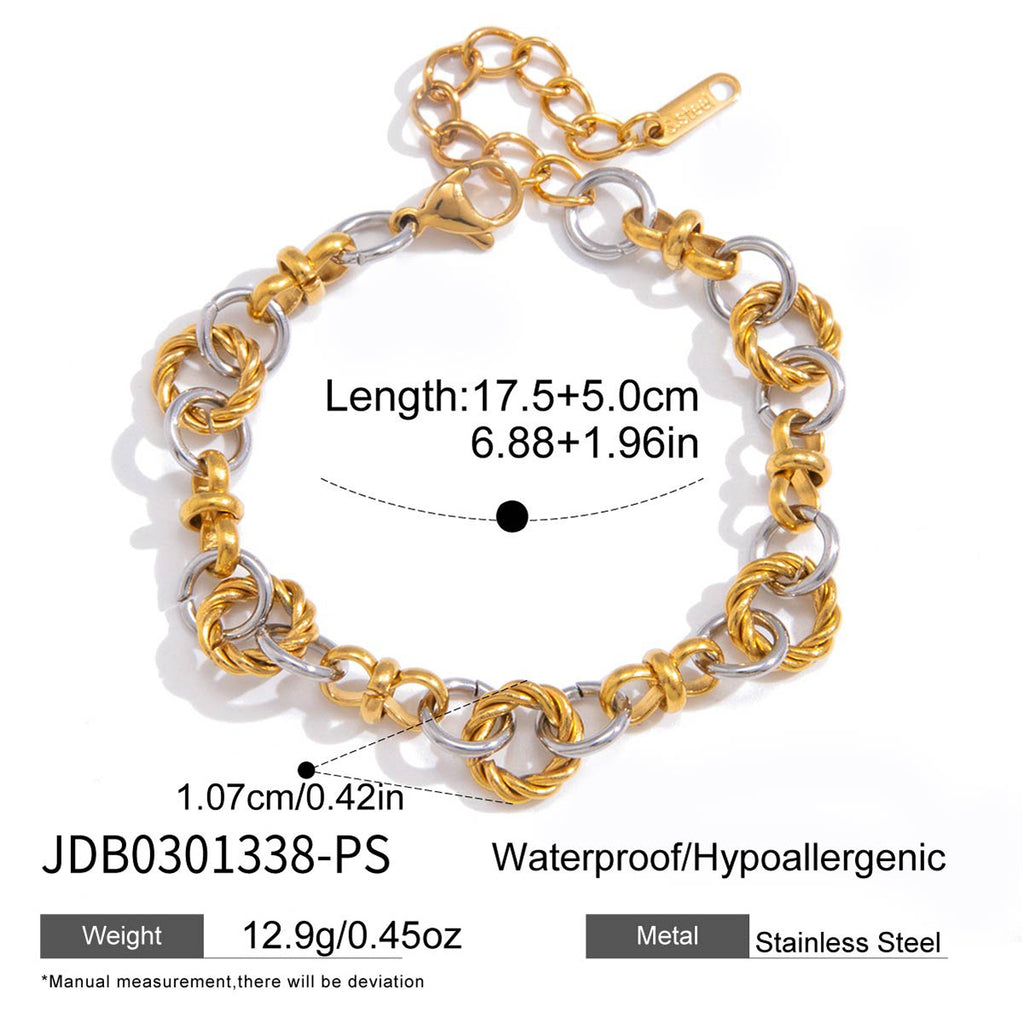 Damen Armband mit modernem Kettenmuster und hypoallergenen Eigenschaften Shop Nory