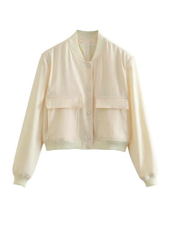 Damen Kurzblouson im Utility‑Stil mit Klappentaschen und Rippbündchen Shop Nory