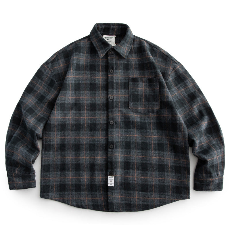 Herren Kariertes Overshirt‑Hemdjacke im Boxy‑Relaxed‑Schnitt Shop Nory